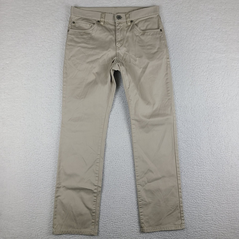 Express Pants Mens 30x30 Beige Straight Leg Chino Khakis *